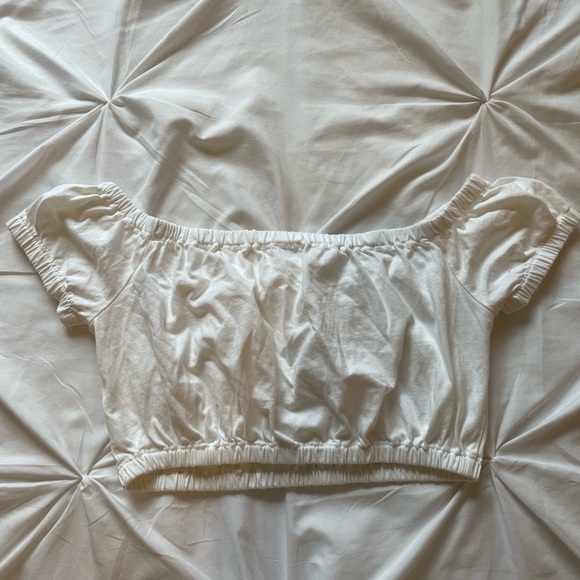 WILFRED OFF TBE SHOULDER CROP TOP WHITE - Picture 3 of 3